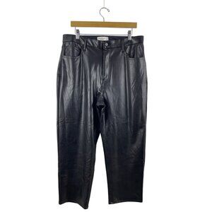 Abercrombie Women's 33 16s Ankle Straight Ultra High Rise Faux Leather Pants